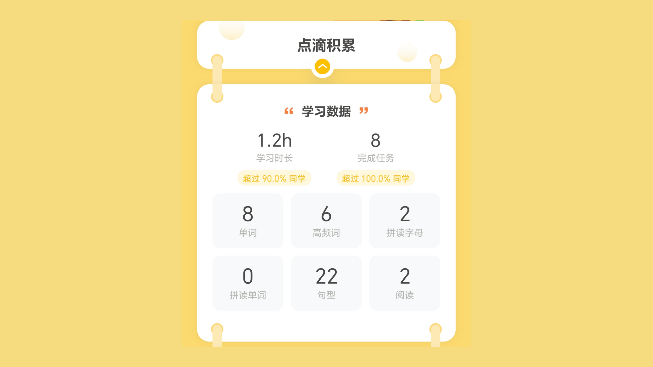松果伴读课程掌握度介绍图